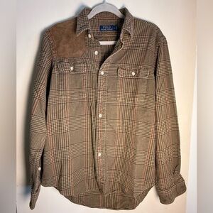 Polo Ralph Lauren men’s large Houndstooth pattern Plaid button down shirt